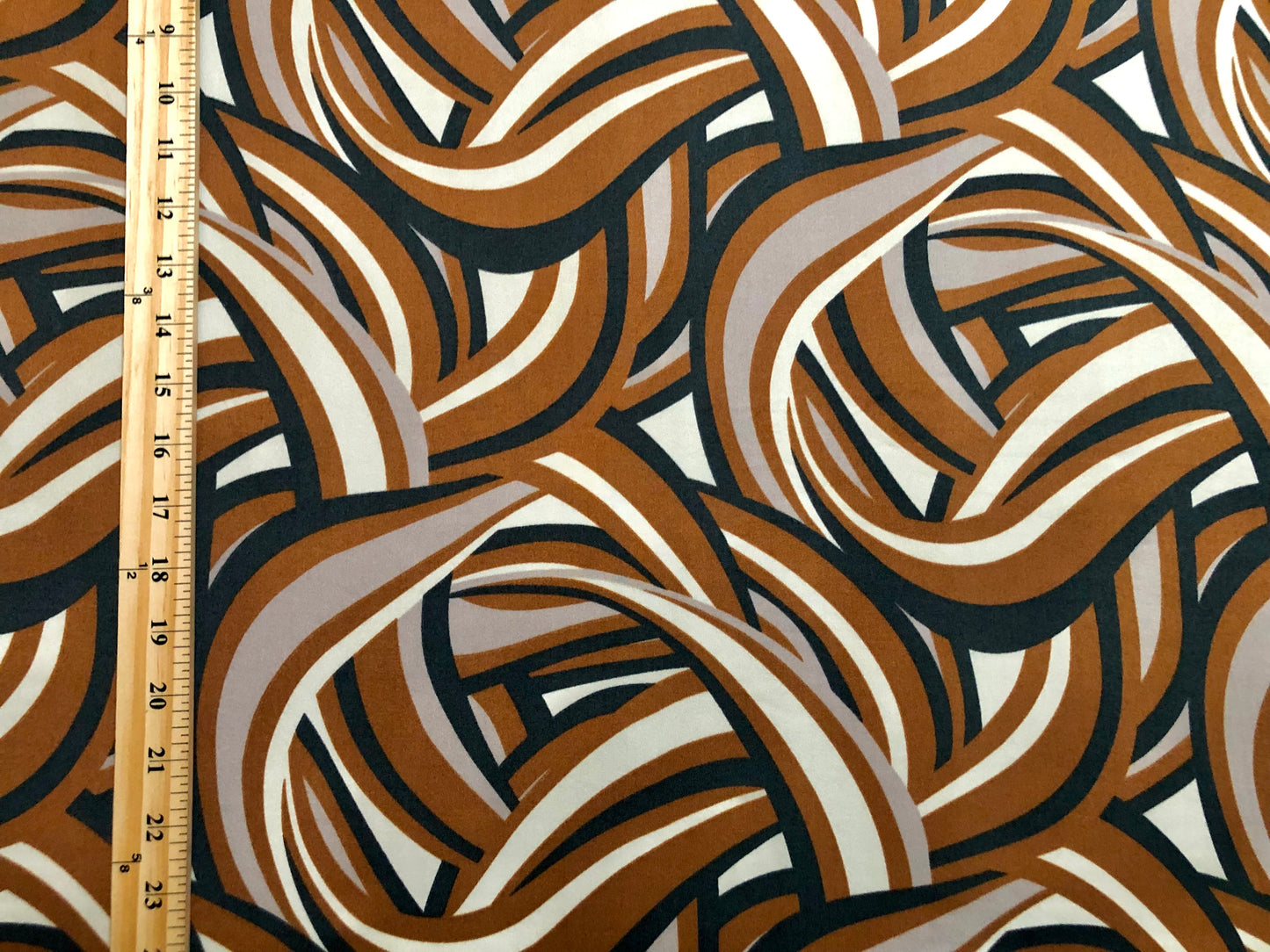 DTY Brushed Fabric-Rust Charcoal Taupe Graffiti-DTYBPR426-Sold by the Yard-Jersey Fabric