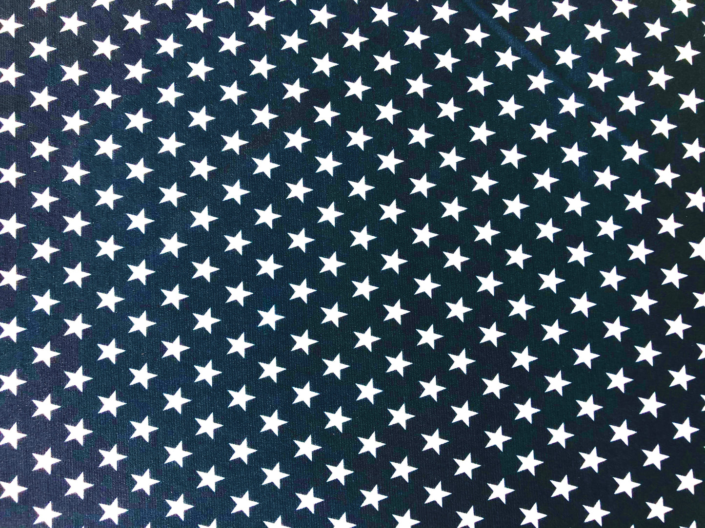 Navy & White Star ITY Knit – Silky Travel Knit, 4-Way Stretch, 58” Wide, 95/5 Poly Spandex (ITYPR01)