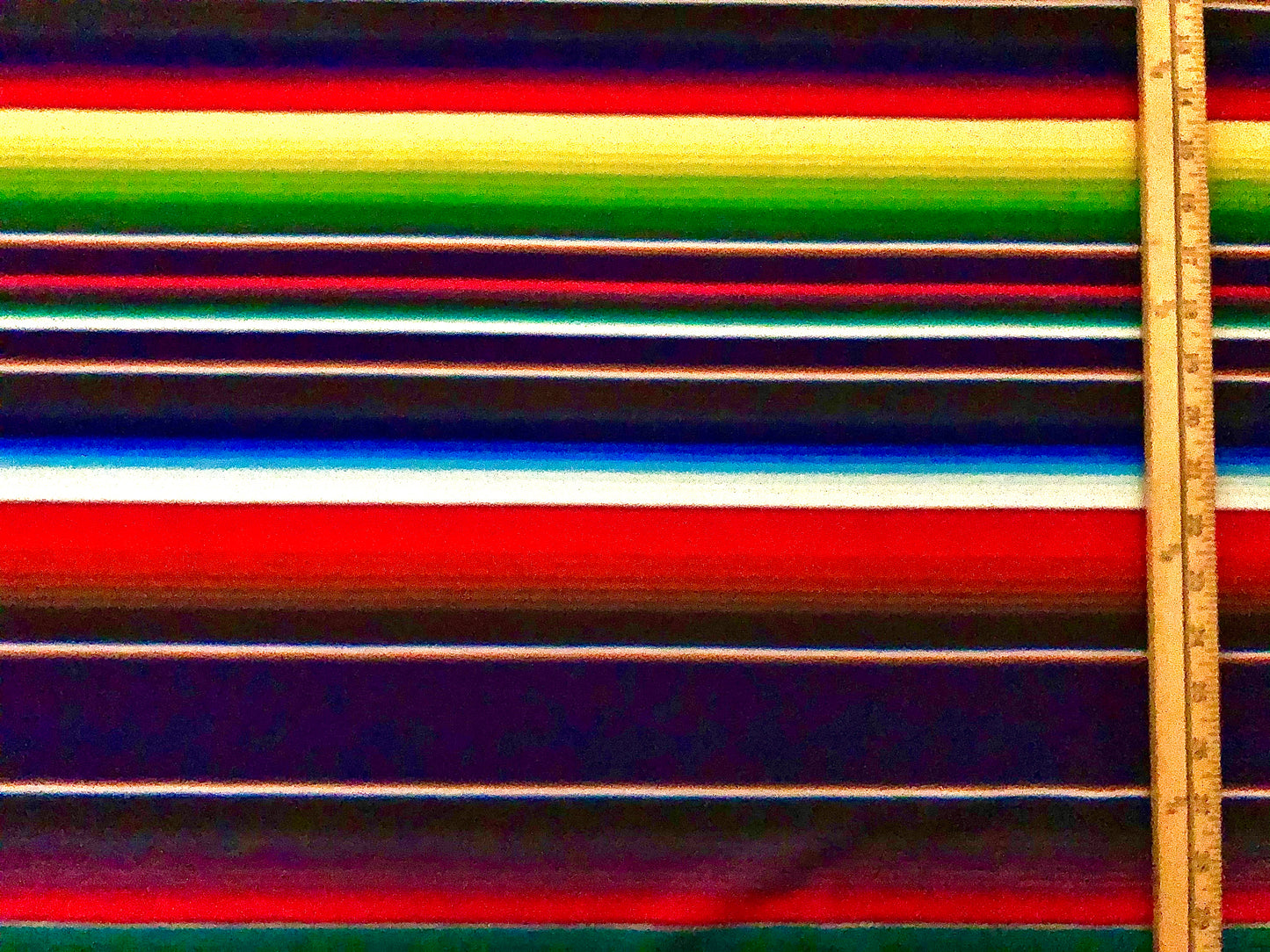 Bullet Knit Fabric – Vibrant Mexican Zarape Print in Purple, Red & Blue,56″ Wide, Sold by the Yard (BPR098)