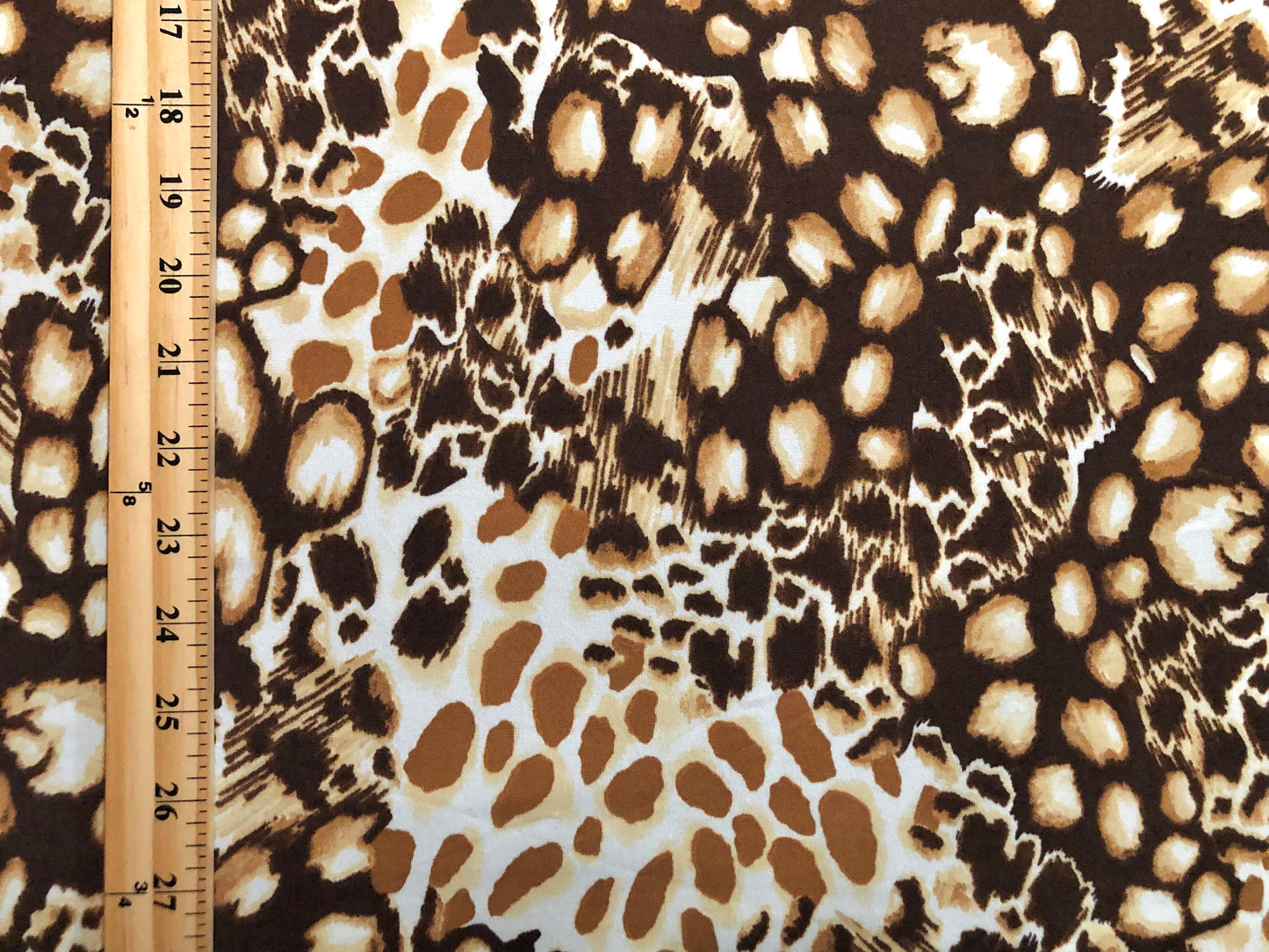 DTY Brushed Fabric-Brown Bronze Gold Ivory Giraffe-DTYBPR520-Sold by the Yard-Animal Print