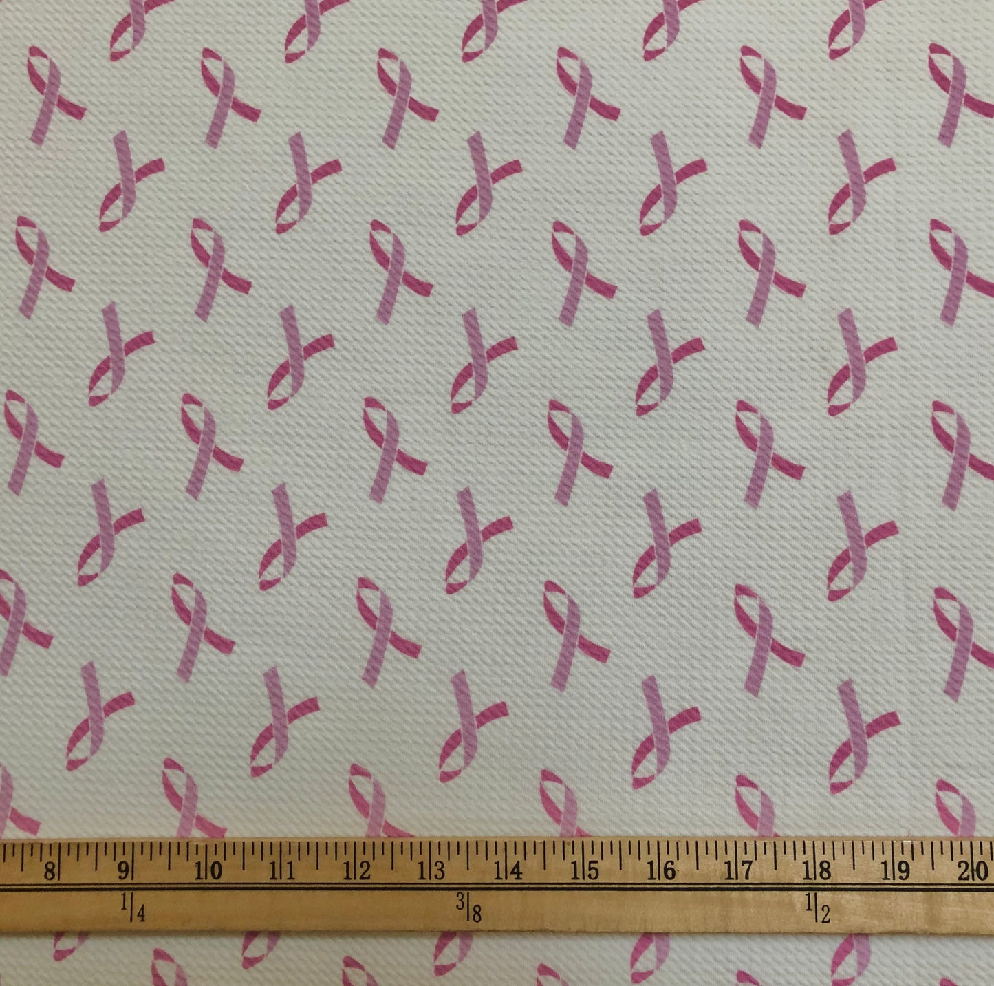 Bullet Knit Fabric - Ivory Mauve Ribbons Print, 56″ Wide, Sold by the Yard (BPR145)