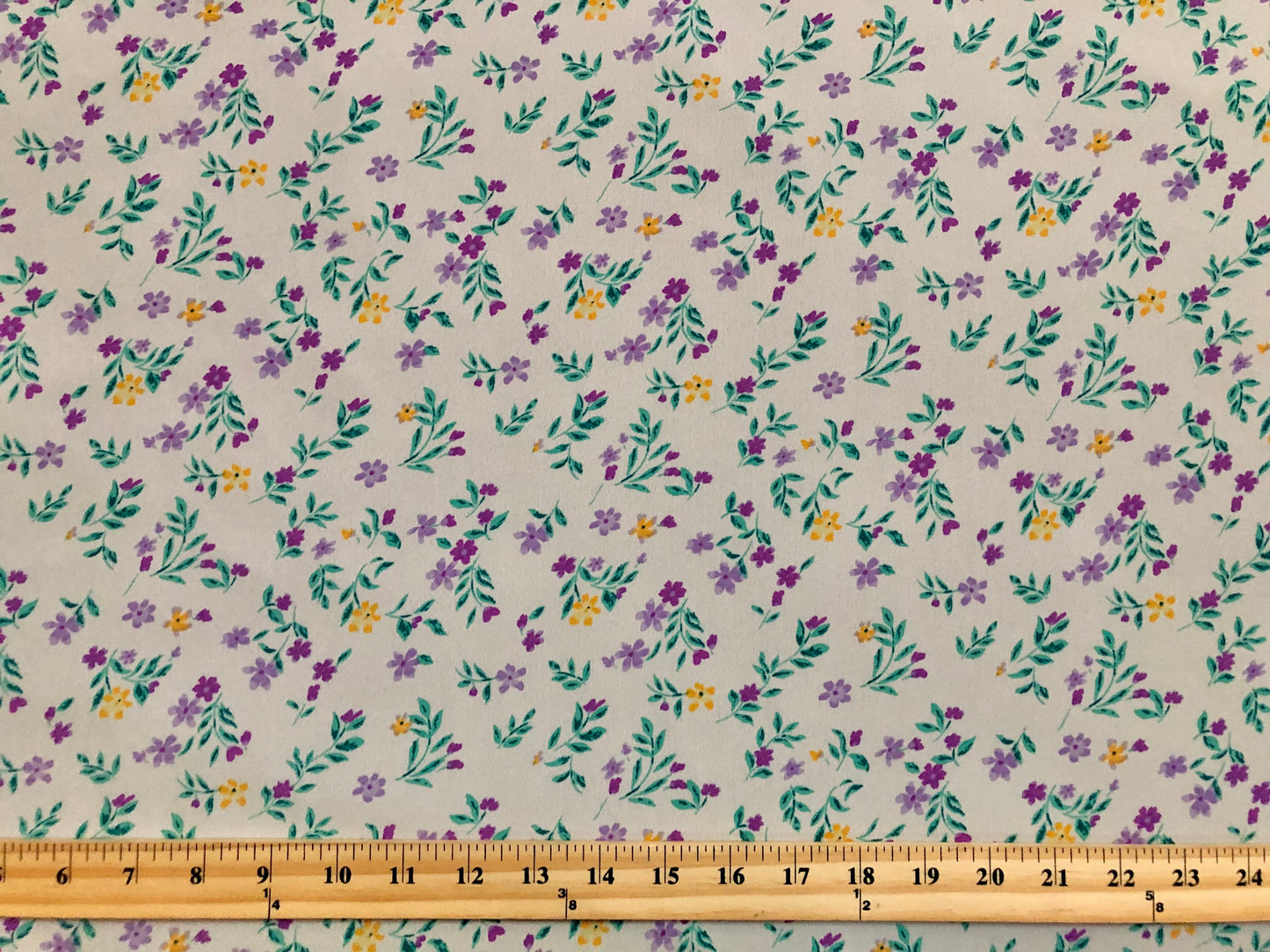 Ivory Floral Ditsy Poly Dobby — Airy Drape, Soft Matte Texture | 56″ Wide | 100% Polyester | By the Yard-(PBPR03)