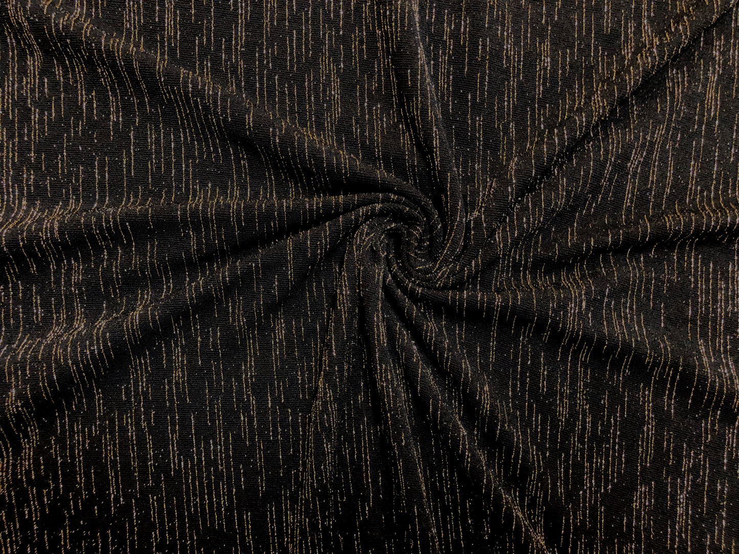Black & Gold Lurex Knit Fabric | Stretch Metallic Jacquard – 54" Wide by the Yard (SAPR01)