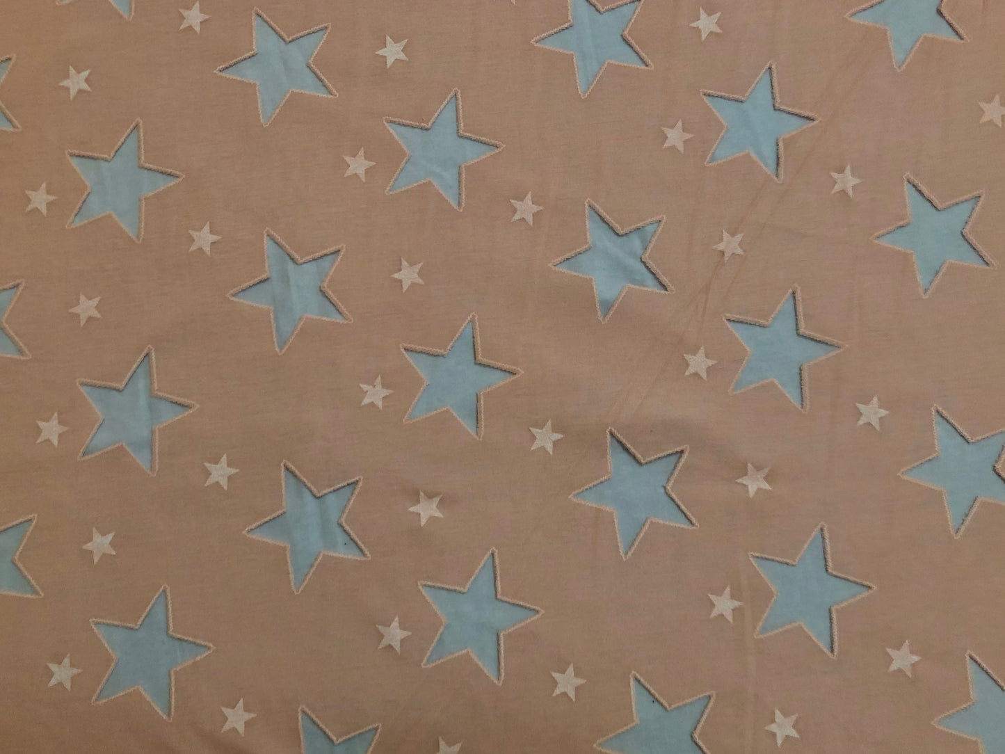 Premium Rayon Spandex Jersey – Buttery-Soft Drape, Comfy Stretch – Melon Hallow Star– 56" Wide – By the Yard (RSPR07)