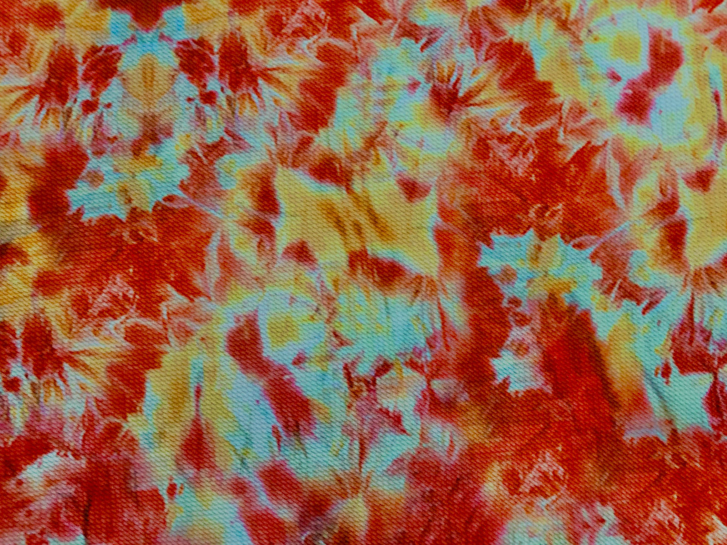 Bullet Knit Printed Fabric-Orange Yellow White Splashed Tie Dye-BTDP011-Sold by the Yard-Bulk Available