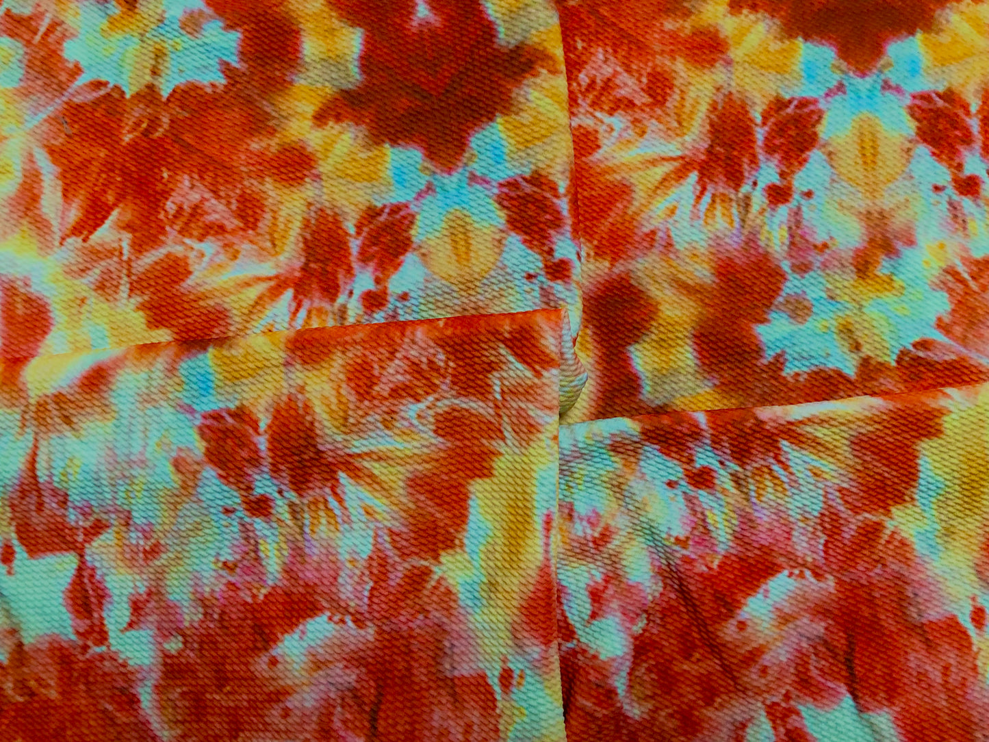 Bullet Knit Printed Fabric-Orange Yellow White Splashed Tie Dye-BTDP011-Sold by the Yard-Bulk Available