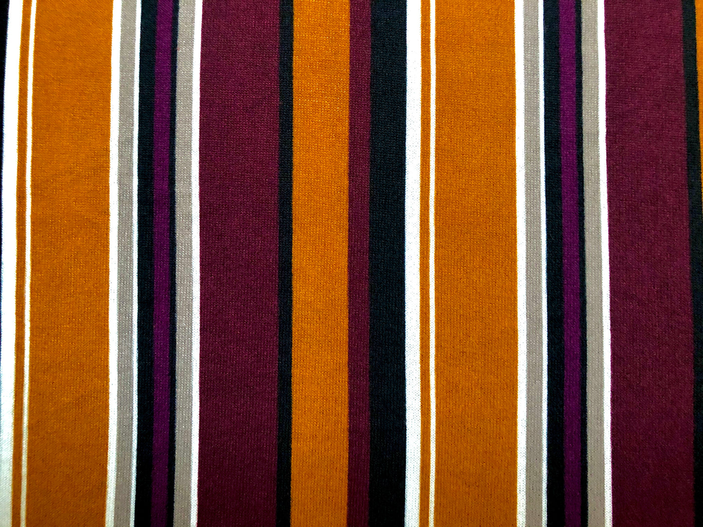 Cozy Mustard/Plum Striped Hacci – Sweater Knit Fabric – 56″ Wide, 95% Polyester 5% Spandex – Sold by the Yard (HSPR021)