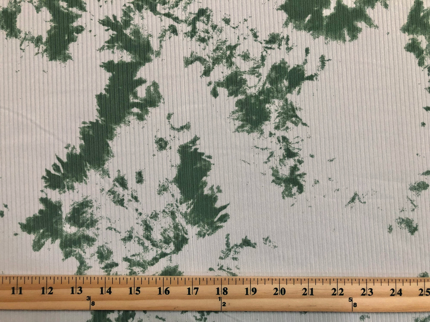 Soft Rib Knit Tie-Dye – Ivory & Forest Green-4 Way Stretch-60" Wide-Poly/Rayon/Spandex, Sold by the Yard (PRRTD04)