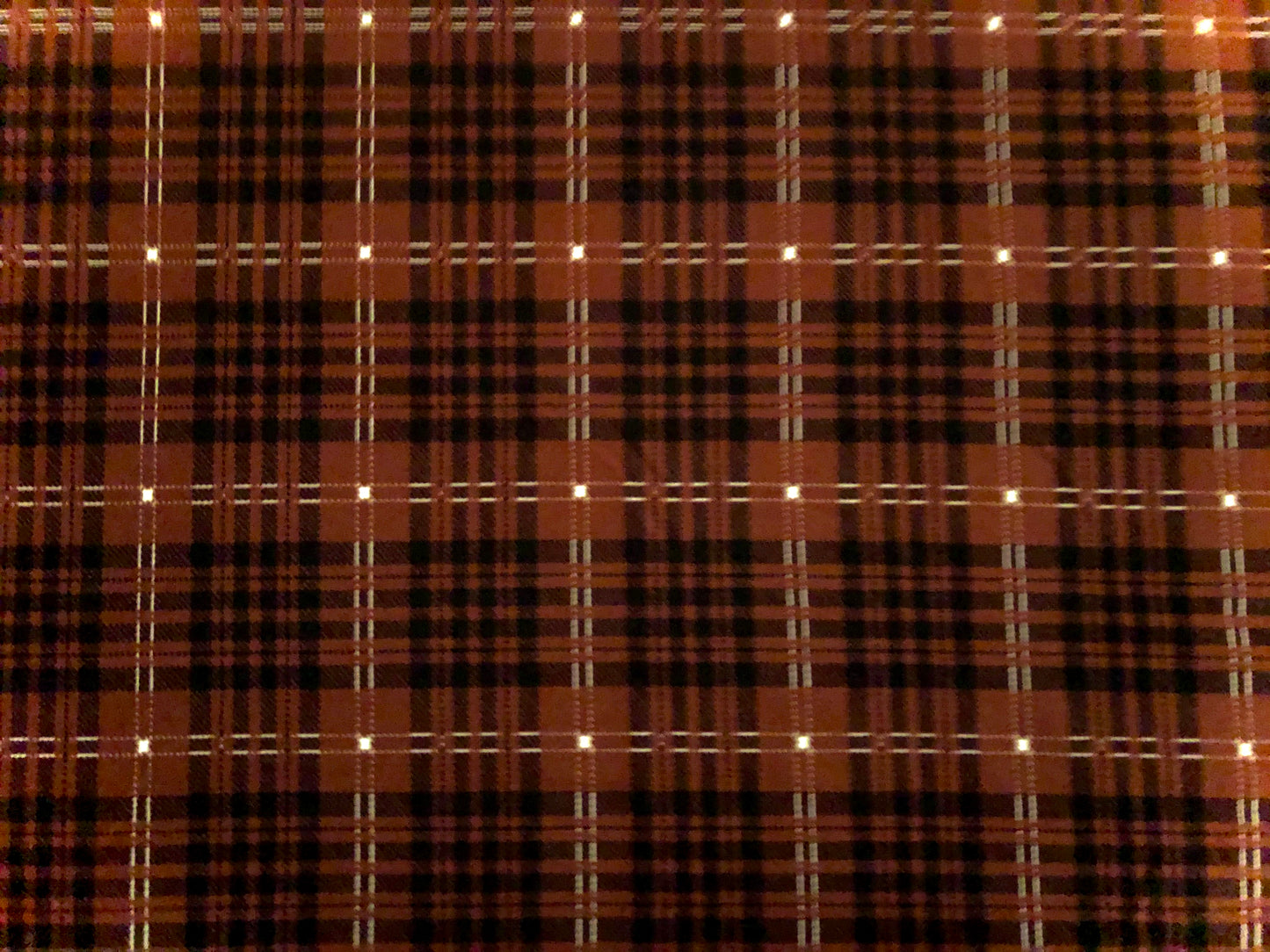 Techno Crepe Fabric-Rust Black Plaid-TCRP08-Sold by the Yard