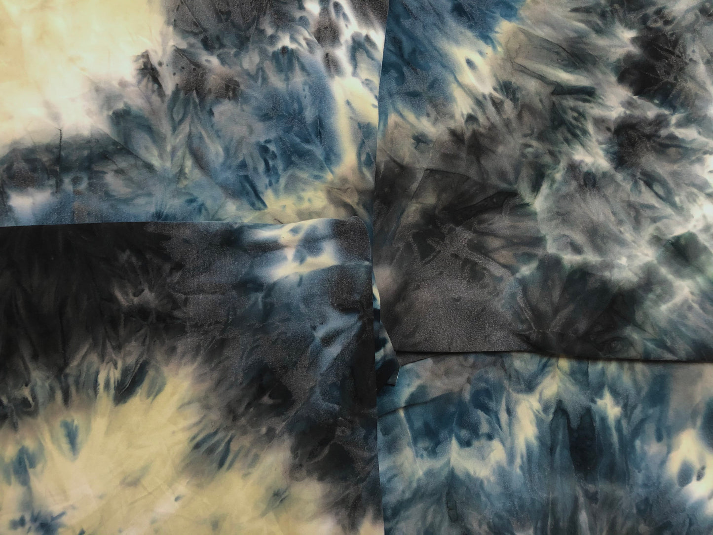 DTY Brushed Fabric-Navy Blue Black Ice Tie Dye-DTYBTD025-Sold by the Yard-Jersey Fabric