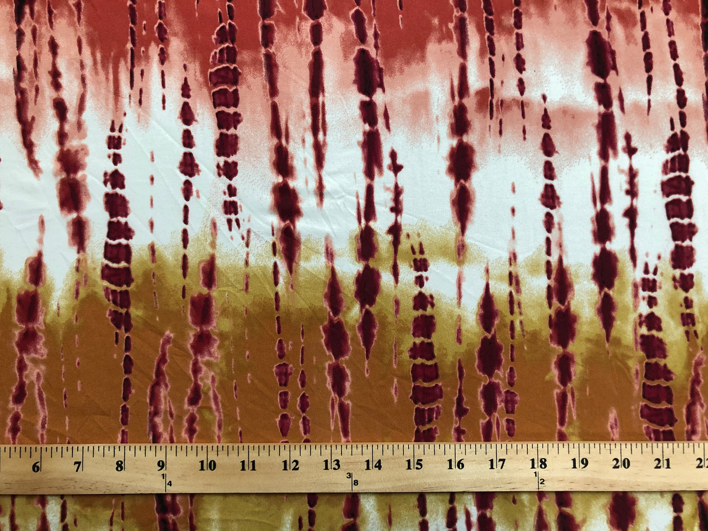 DTY Brushed Fabric-Red Mustard Ivory Gravity-DYTBPR249-Sold by the Yard-Jersey Fabric