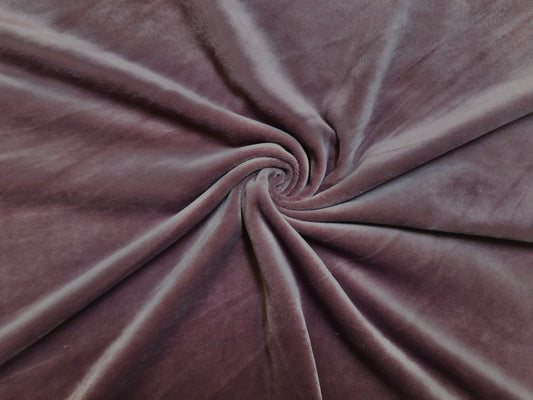 Panne Velvet – Dusty Mauve, Mirror-Sheen & Luxury Drape, Extra-Wide 64″, 2-Way Stretch, 96/4 Poly-Spandex – Sold by the Yard (PNVC02)