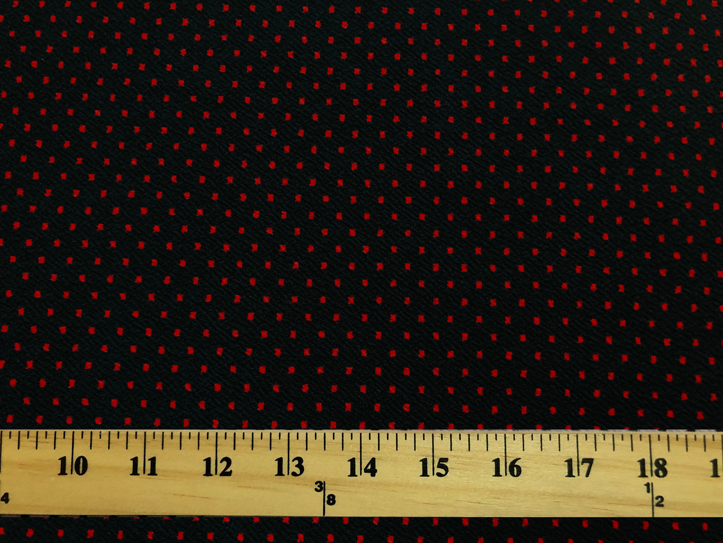 Liverpool Knit — Red & Black Micro Pin Dot — 4-Way Stretch, 200 GSM, 56″ Wide — Sold by the Yard (LVPR231)