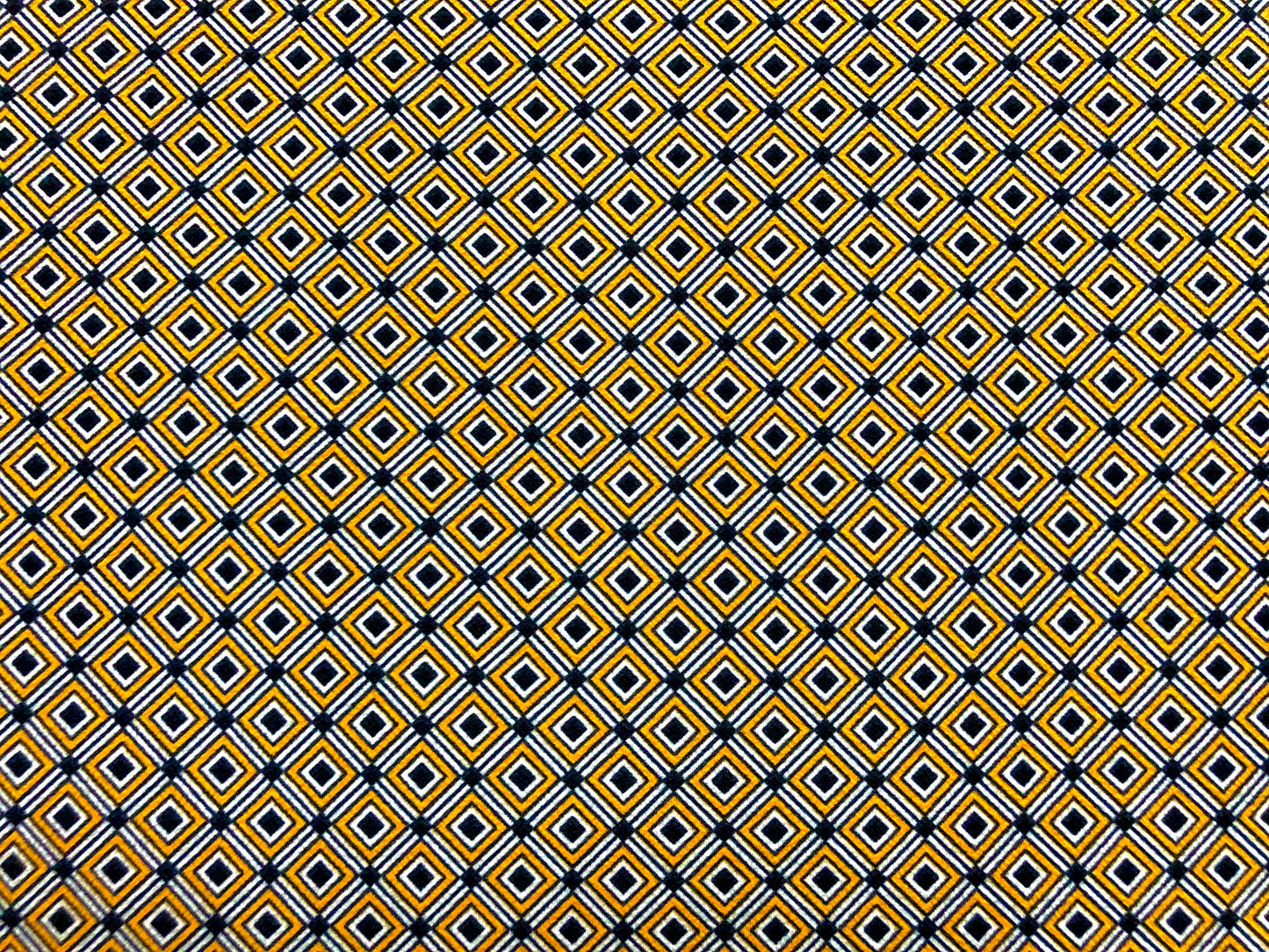 Liverpool Knit — Mustard & Black Geometric Diamond Lattice — 56″ Wide, 200 GSM, 4-Way Stretch — Sold by the Yard (LVPR0238)