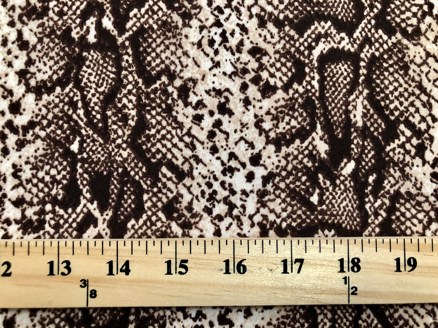 DTY Brushed Fabric-Dark Brown Sand Black Snake-DTYBPR314-Sold by the Yard-Animal Print