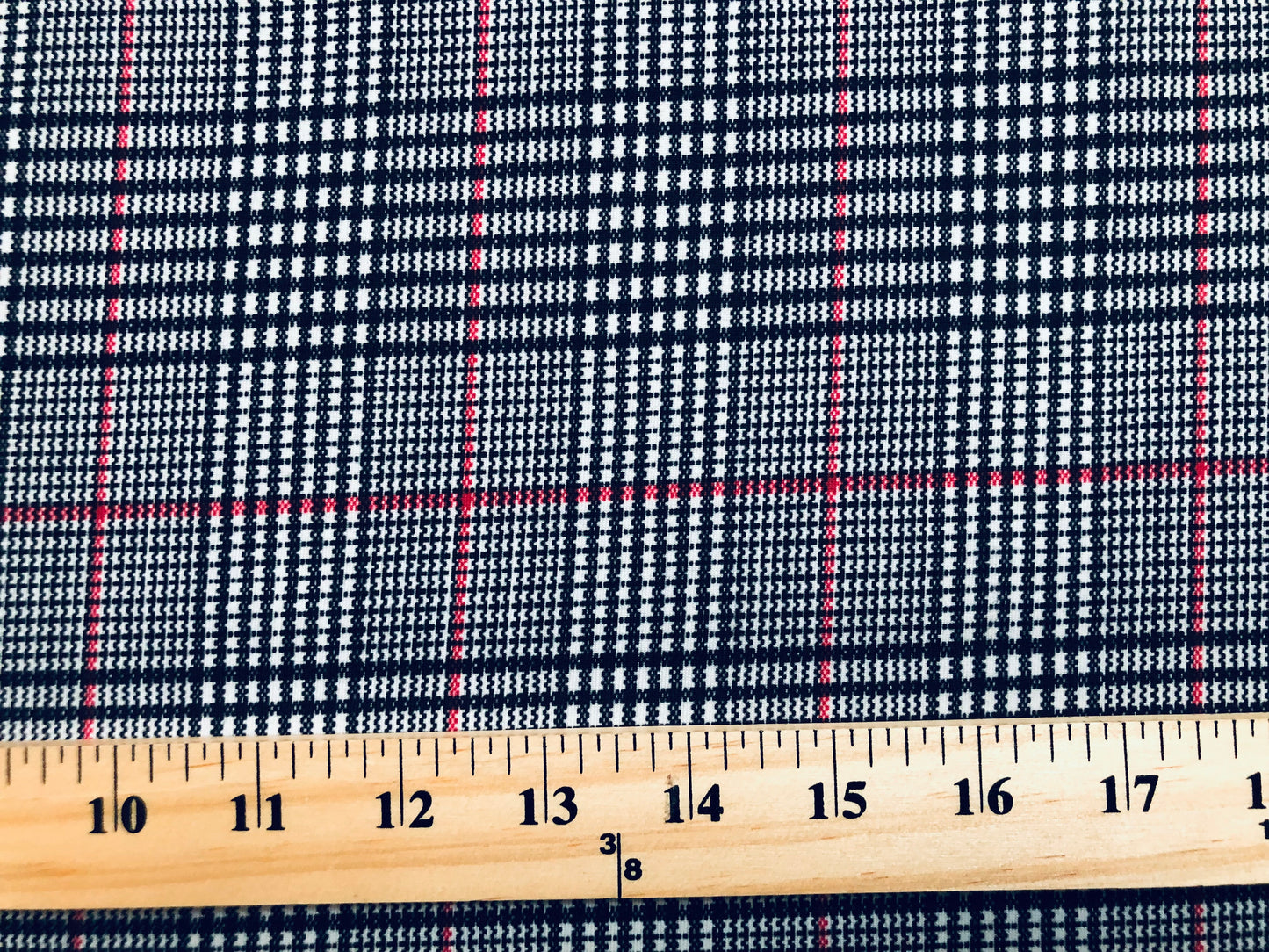 DTY Brushed Fabric-White Black Red Plaid-DTYBPR317-Sold by the Yard-Jersey Fabric