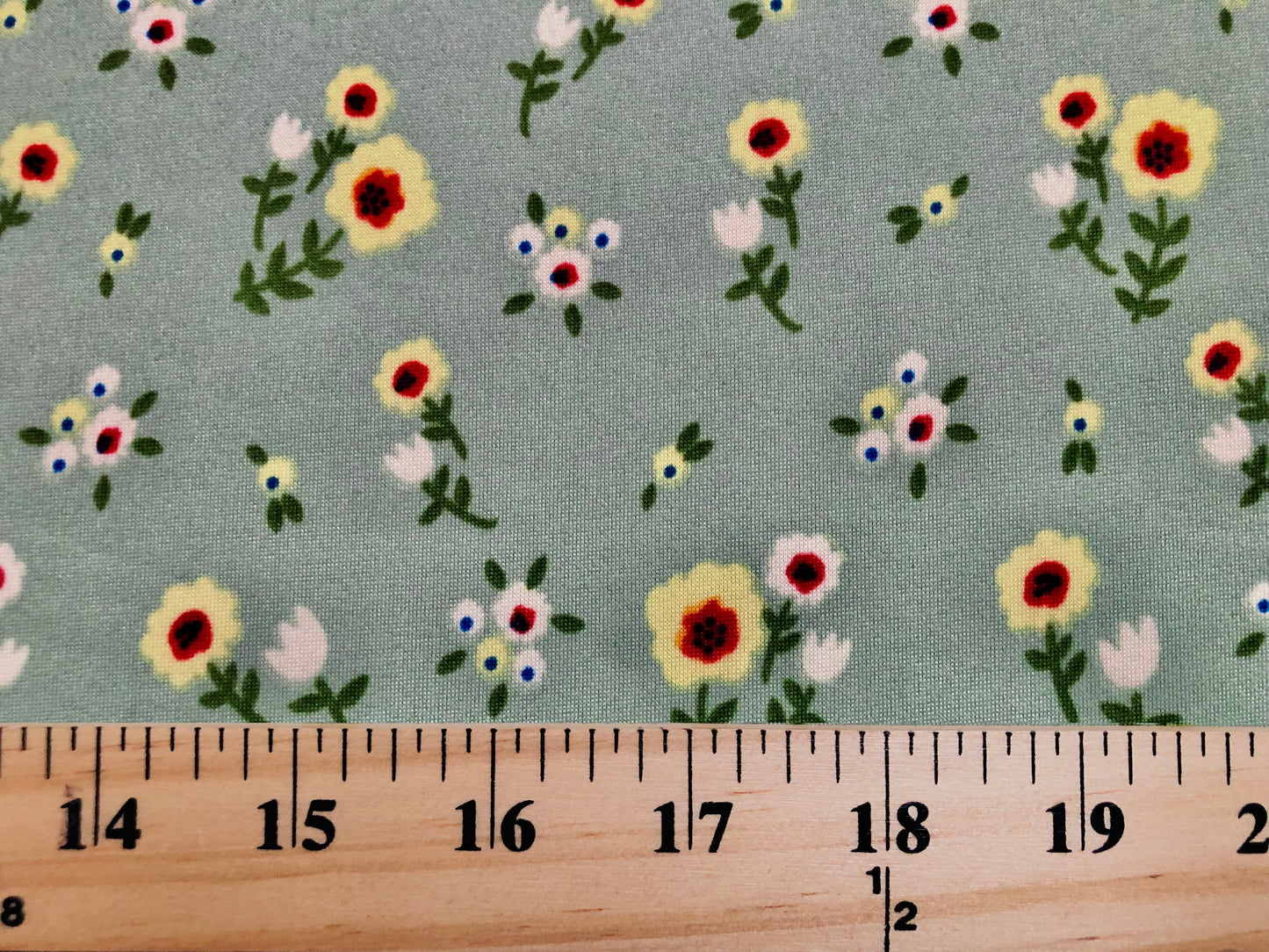 DTY Brushed Knit Fabric – Sage Meadow Ditsy Floral – 4-Way Stretch, 58" Wide, 180 GSM – Sold by the Yard (DTYBPR316)