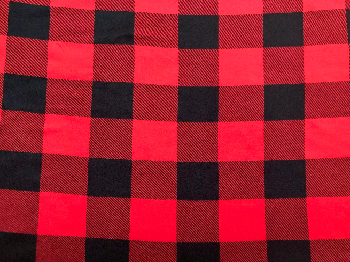DTY Brushed Fabric-Black Red 2" Plaid-DTYBPR340-Sold by the Yard-Jersey Fabric