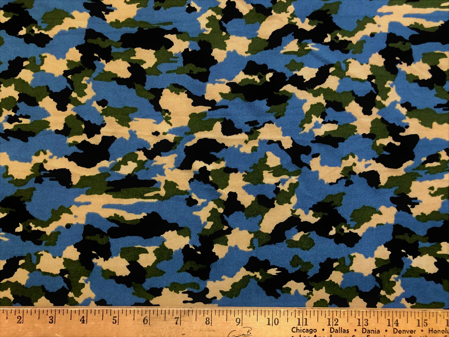 DTY Brushed Fabric-Blue Olive Taupe Camouflage-DTYBPR140-Sold by the Yard-Camouflage Print
