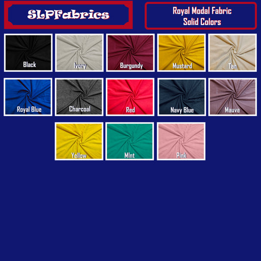 Solid Colors Fine Rayon Spandex Jersey – Buttery-Soft Drape, Comfy 4-Way Stretch – 58–60" Wide, 200 GSM – By the Yard