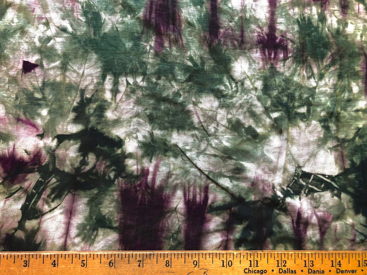 Olive & Maroon Tie‑Dye Rayon Spandex Jersey – Buttery‑Soft Drape, 4‑Way Comfort Stretch – 56" Wide – By the Yard (RSTD01)