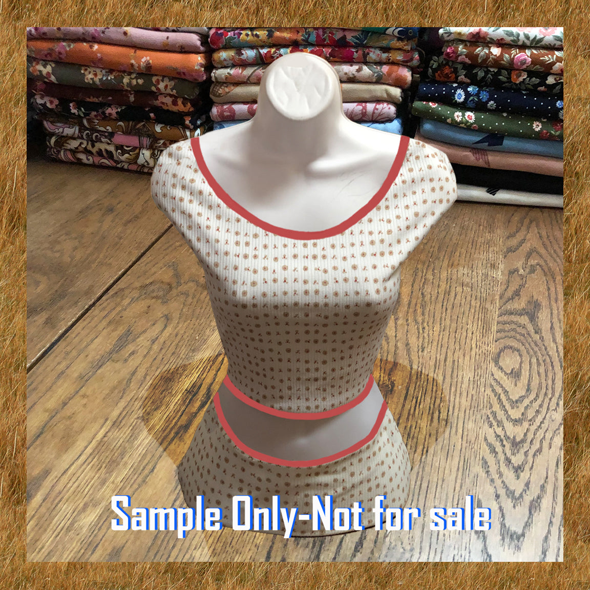 Soft Ivory & Caramel Ditsy Dot Rib Knit — Luxe Drape, 4-Way Stretch, 60" Wide | Poly Rayon Spandex by the Yard (PRRPR082)