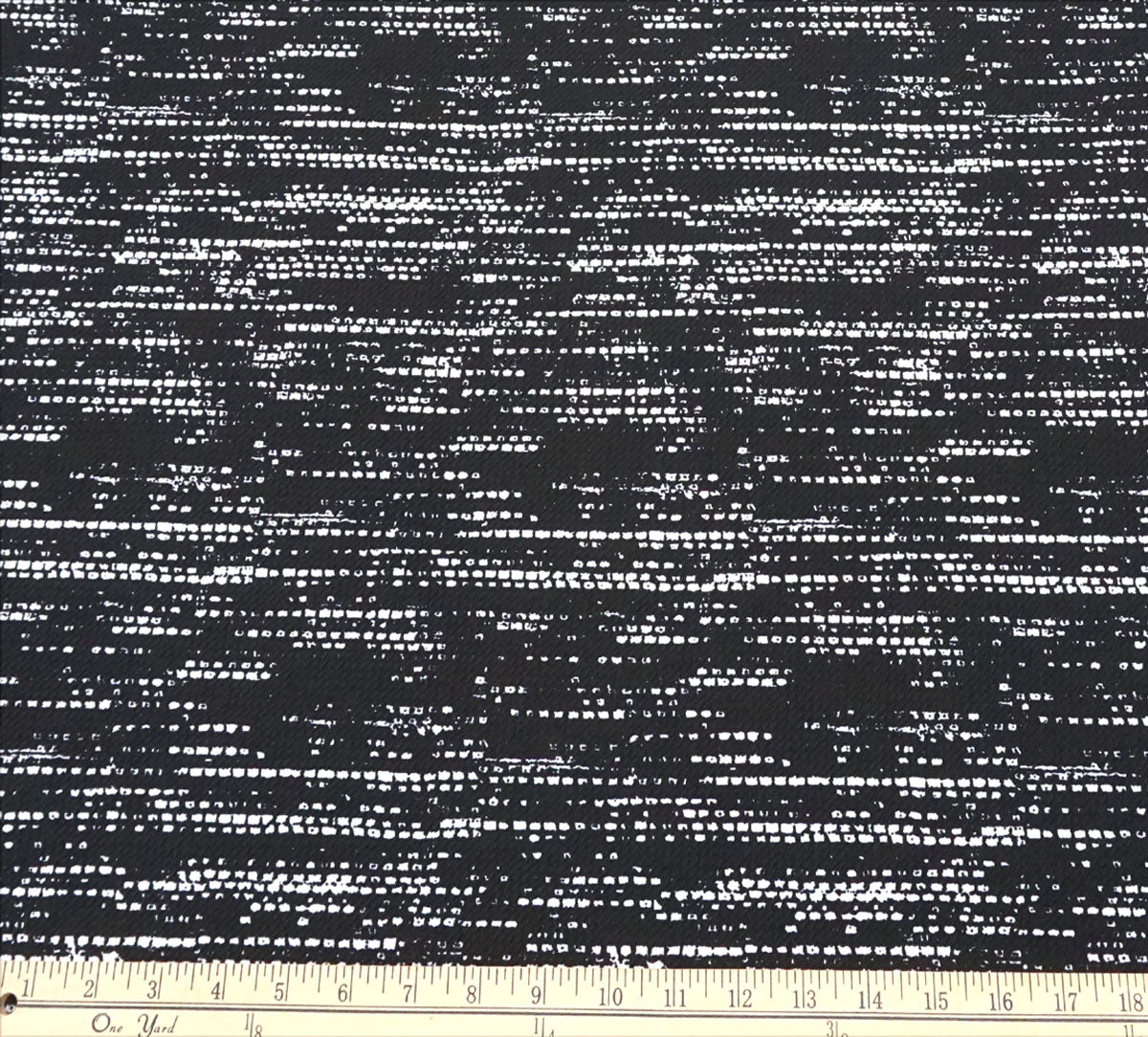 Bullet Knit Fabric – Black & White Gravity Print, 56″ Wide, Sold by the Yard (BPR028)