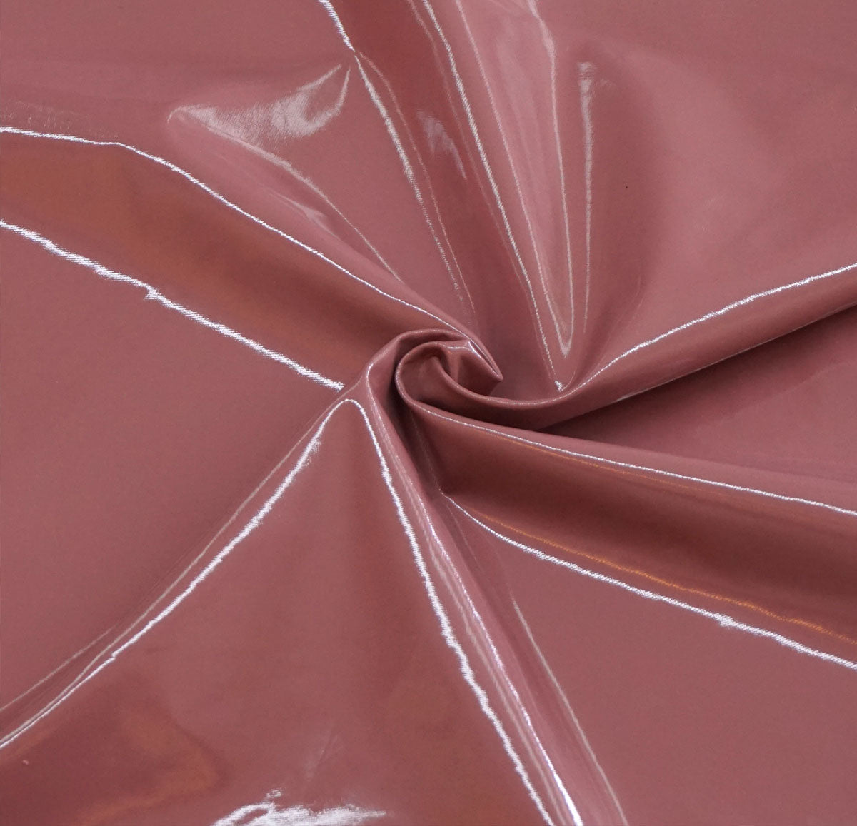 Shiny Mauve Faux Leather (PVC/PU) — Poly/Spandex Backing, 2-Way Stretch | 58″ Wide | 95% Polyester / 5% Spandex | By the Yard (PVCSC01)