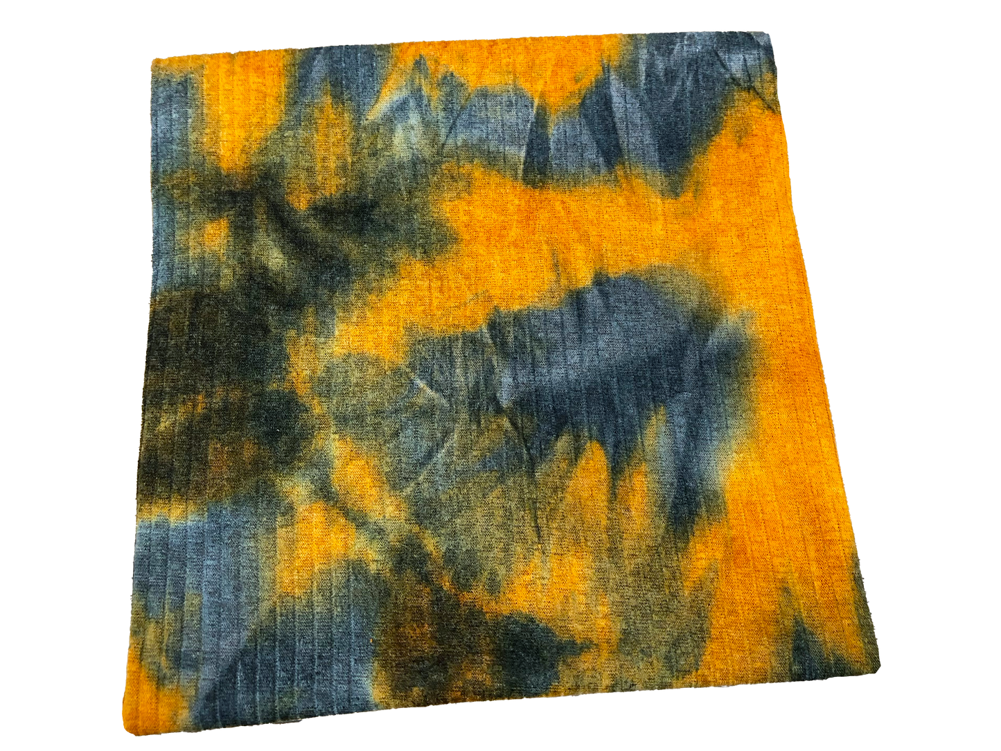Rib Knit Fabric – Rust/Blue Cloud Tie Dye, 4 Way Stretch, 58” Wide – By the Yard (PRRTD06)