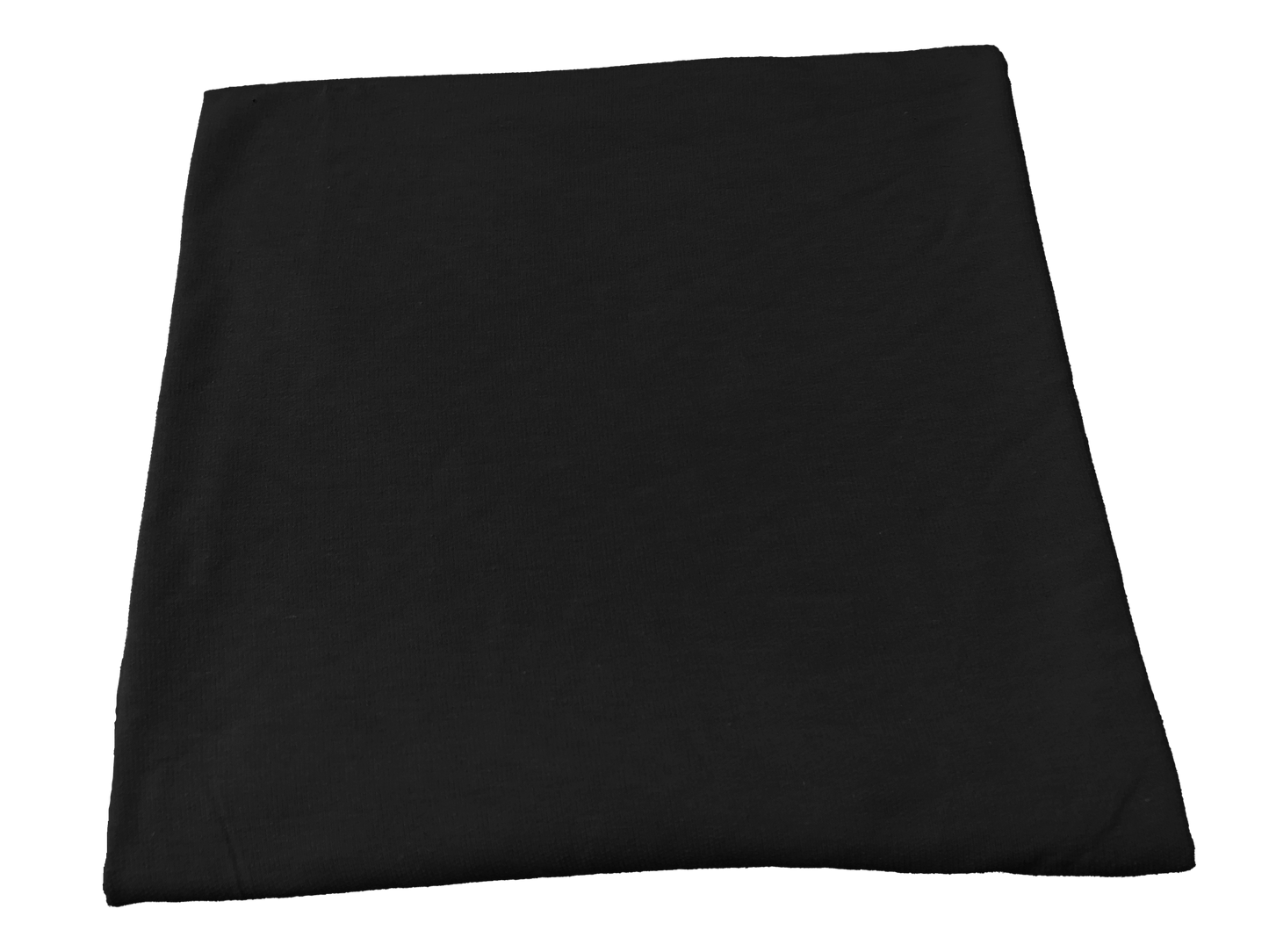 Premium French Terry Knit Fabric — Black Solid — Soft Loopback, 2-Way Stretch, 58" Wide, 210 GSM — Sold by the Yard (210FTSC02)