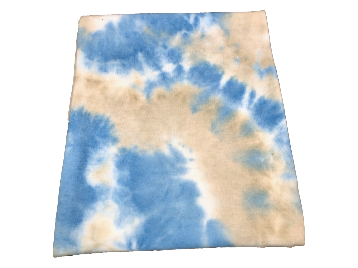 Brushed Hacci Knit Fabric – Blue & Sand Cloud Tie Dye – 4-Way Stretch, 58” Wide – By the Yard (HBPR048)