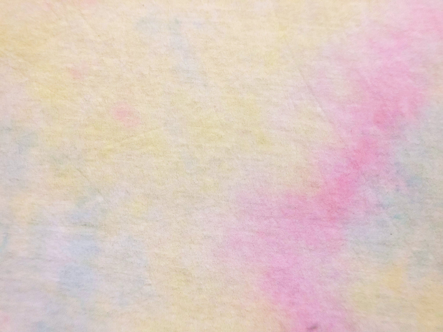 Brushed Hacci Knit Fabric – Blush Pink/Yellow/Blue Cotton Candy Cloud Tie Dye – 4-Way Stretch, 58" Wide – By the Yard (HBPR047)