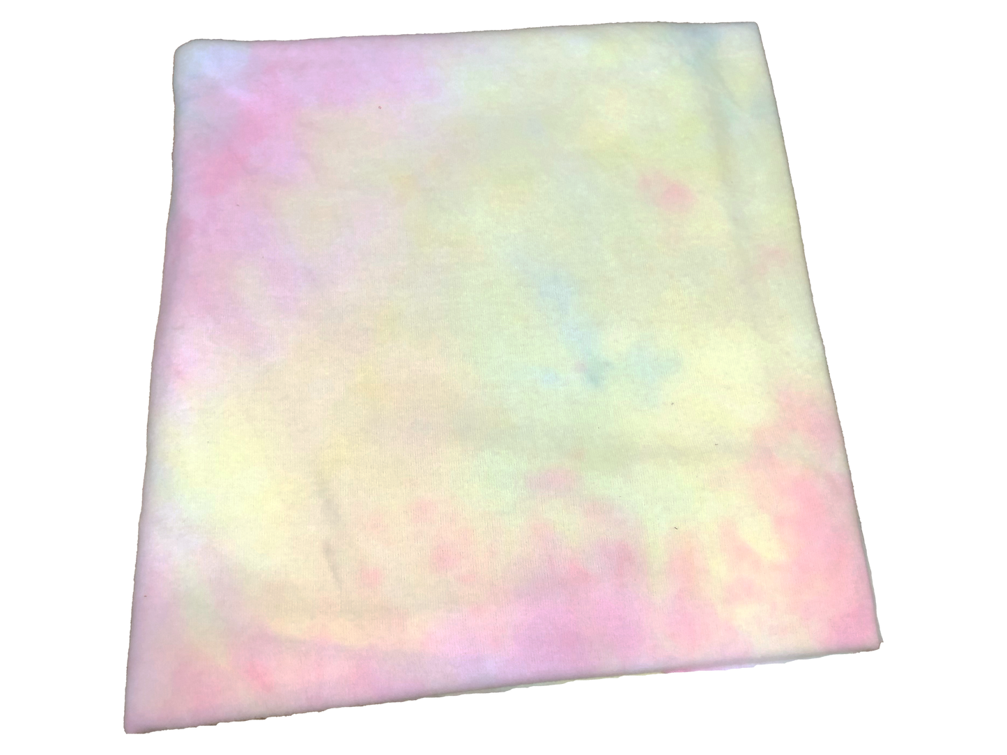 Brushed Hacci Knit Fabric – Blush Pink/Yellow/Blue Cotton Candy Cloud Tie Dye – 4-Way Stretch, 58" Wide – By the Yard (HBPR047)