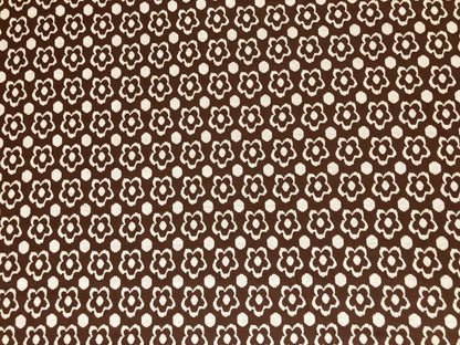 Jacquard Knit Fabric – Brown Daisy Dot – 2-Way Stretch, 240 GSM, 58" Wide – Sold by the Yard (JQKPR01)