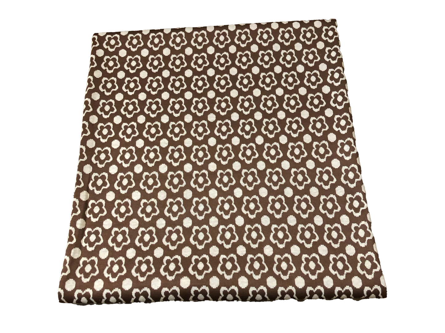 Jacquard Knit Fabric – Brown Daisy Dot – 2-Way Stretch, 240 GSM, 58" Wide – Sold by the Yard (JQKPR01)