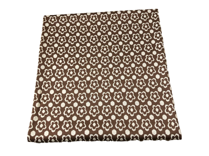 Jacquard Knit Fabric – Brown Daisy Dot – 2-Way Stretch, 240 GSM, 58" Wide – Sold by the Yard (JQKPR01)