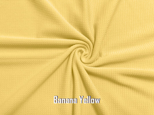 Bullet Textured Knit Fabric-Banana Yellow Solid Color-BKSC0010-Sold by the Bulk