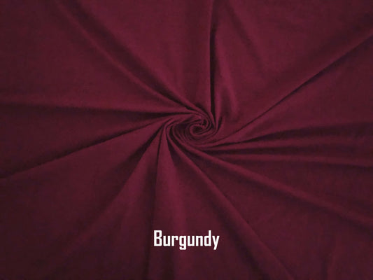 Cotton Spandex Jersey Fabric-Burgundy Solid Color-CSJC09-Sold by the Bulk