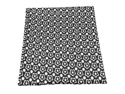 Jacquard Knit Fabric – Charcoal Daisy Dot – 2-Way Stretch, 240 GSM, 58" Wide – Sold by the Yard (JQKPR04)