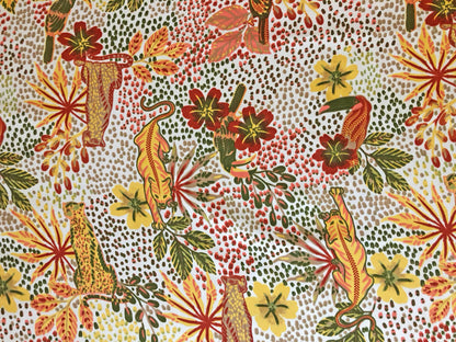 Premium Charmeuse Satin Fabric — Tropical Safari Jungle Wildlife — 58" Wide, 100% Polyester (Non-Stretch) — By the Yard (SCPR02)