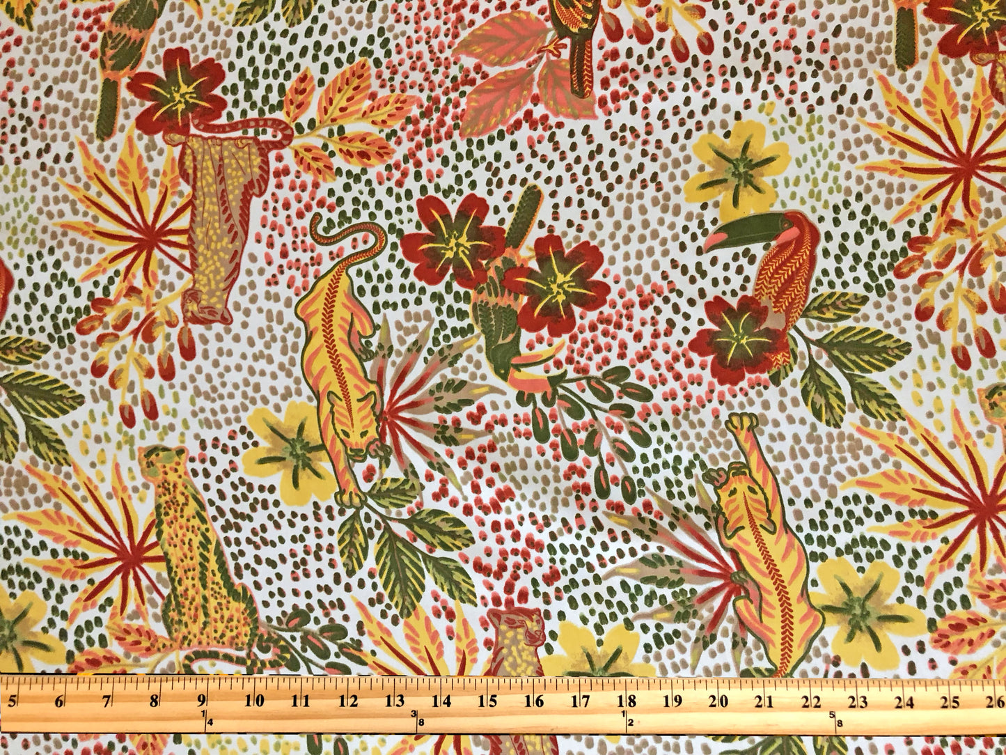 Premium Charmeuse Satin Fabric — Tropical Safari Jungle Wildlife — 58" Wide, 100% Polyester (Non-Stretch) — By the Yard (SCPR02)