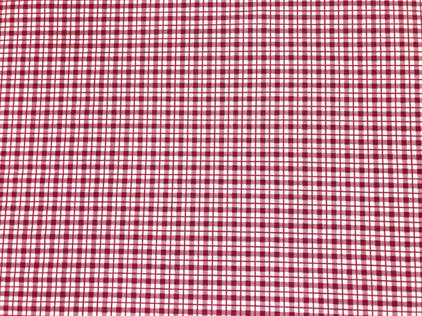 Premium Cotton Spandex Jersey Knit Fabric – Red Windowpane Plaid – 4 Way Stretch, 58” Wide – By the Yard (8CSPXPR03)
