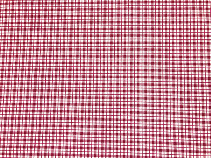 Premium Cotton Spandex Jersey Knit Fabric – Red Windowpane Plaid – 4 Way Stretch, 58” Wide – By the Yard (8CSPXPR03)