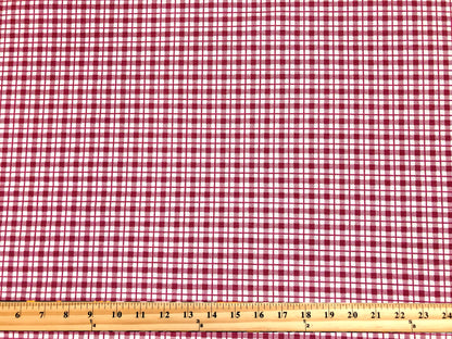 Premium Cotton Spandex Jersey Knit Fabric – Red Windowpane Plaid – 4 Way Stretch, 58” Wide – By the Yard (8CSPXPR03)