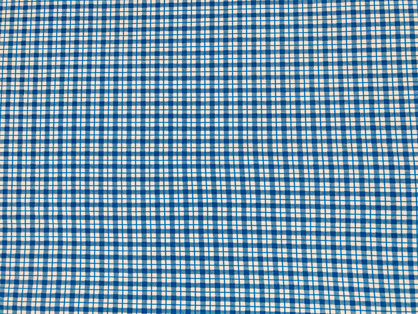 Premium Cotton Spandex Jersey Knit Fabric – Azure Windowpane Plaid – 4 Way Stretch, 58” Wide – By the Yard (8CSPXPR02)