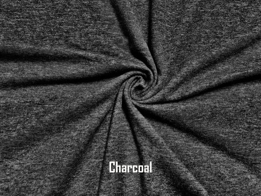 Cotton Spandex Jersey Fabric-Charcoal Solid Color-CSJC022-Sold by the Bulk