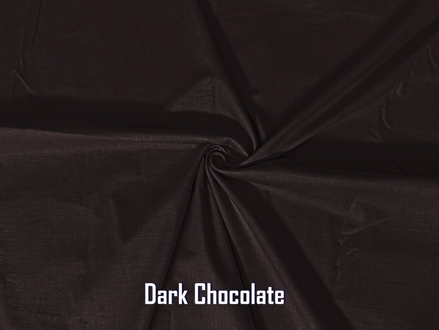 Woven Cotton Poplin Fabric-Dark Chocolate Solid Color-WnCP005-Sold by the Bulk