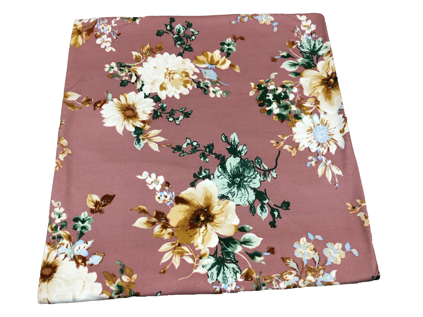 DTY Brushed Knit Fabric – Mauve Vintage Garden Bouquet – Buttery Soft 4 Way Stretch, 58" Wide – By the Yard (DTYBPR546)