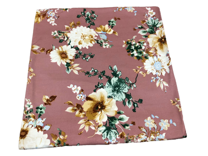 DTY Brushed Knit Fabric – Mauve Vintage Garden Bouquet – Buttery Soft 4 Way Stretch, 58" Wide – By the Yard (DTYBPR546)