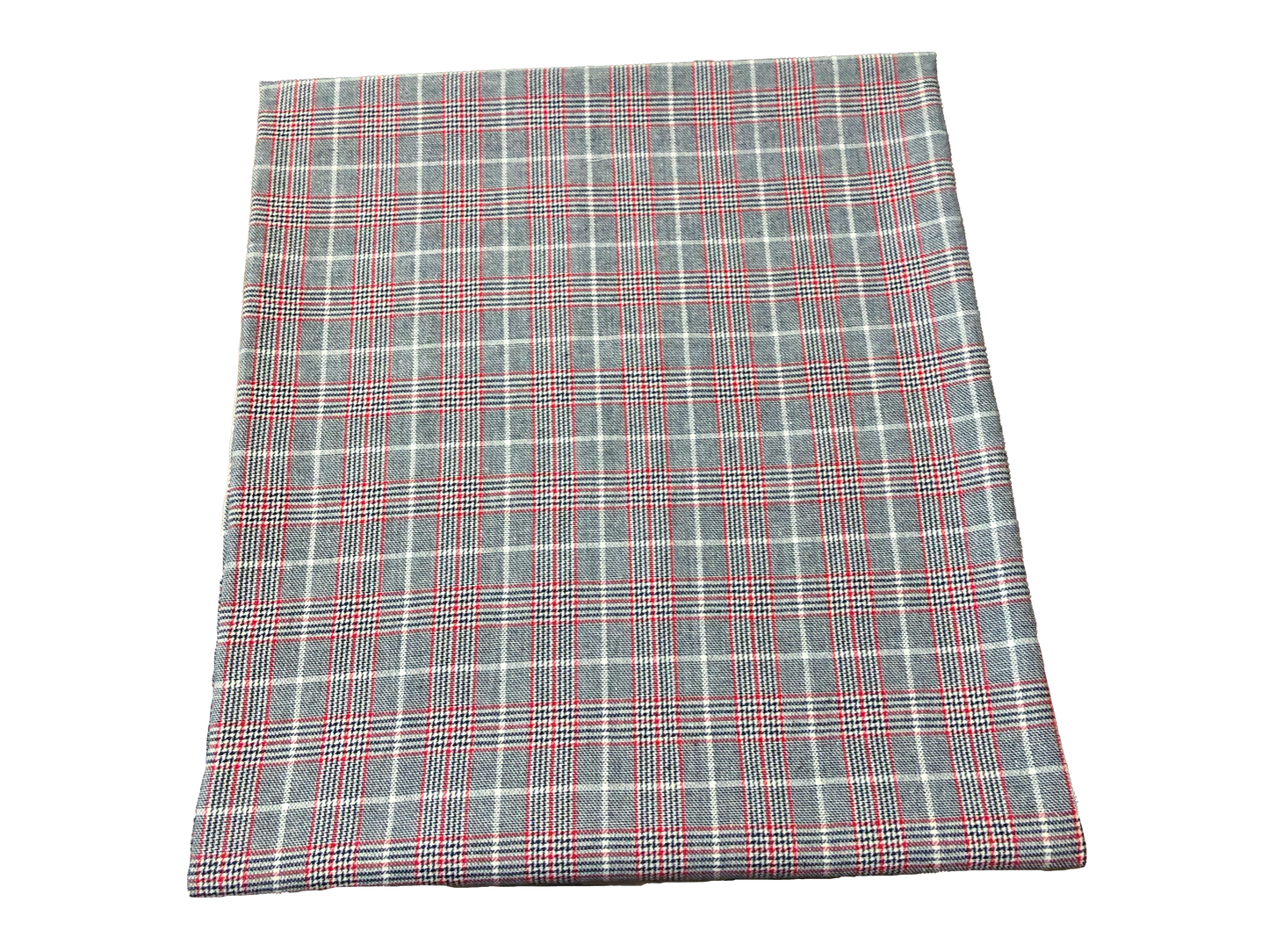Poly/Cotton Gabardine – Charcoal Glen Plaid Windowpane – No Stretch, 180 GSM, 58" Wide – By the Yard (GBPCPR01)